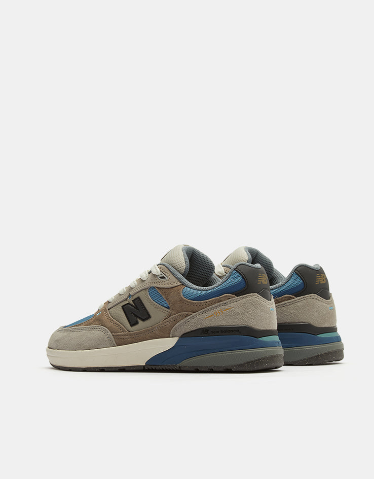 New Balance Numeric 933 Andrew Reynolds Skate Shoes - Mushroom/Light Blue