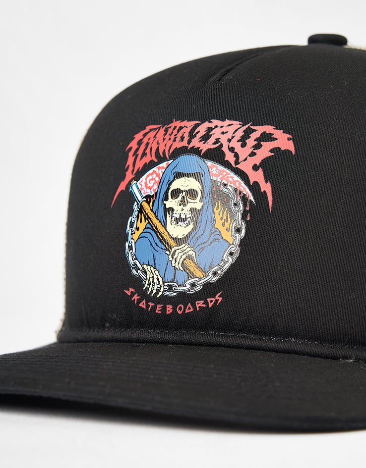 Santa Cruz Out Of Time Meshback Cap - Black/Stone Grey