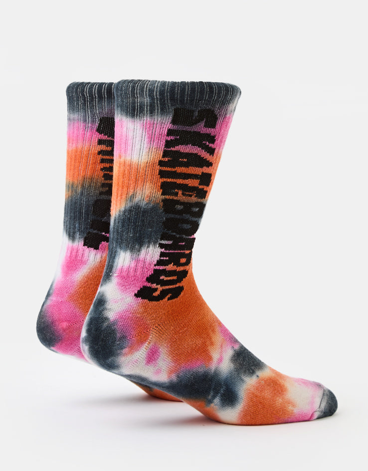 Santa Cruz Ad Rip Crew Socks - Pink Tie Dye