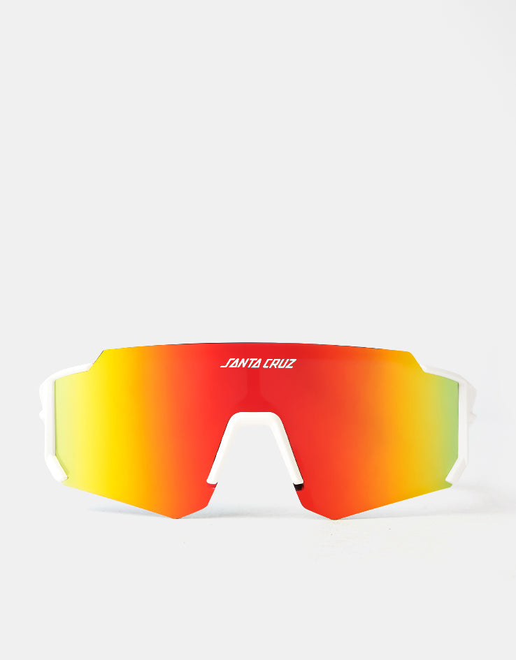 Santa Cruz Strip Racer Sunglasses - White Orange/Red