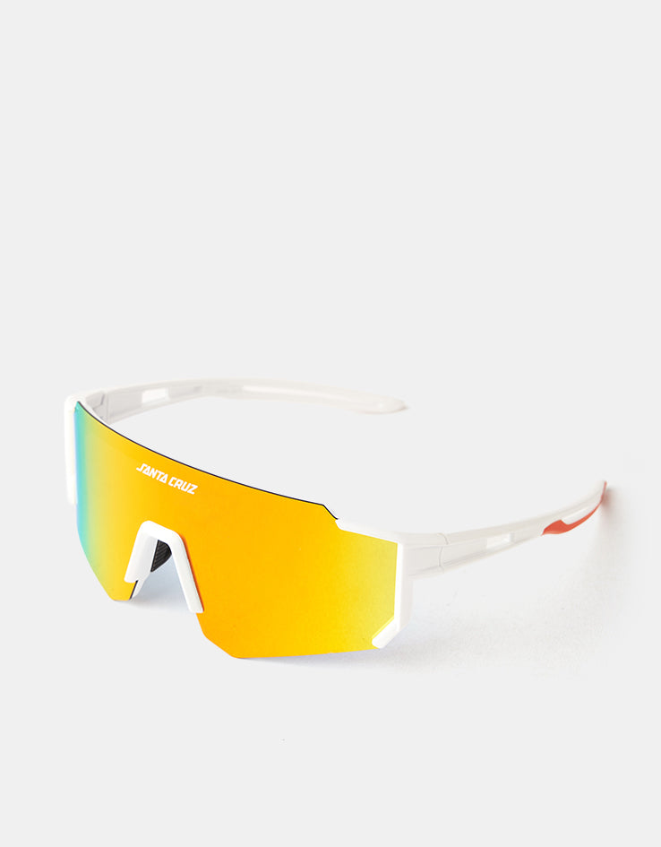 Santa Cruz Strip Racer Sunglasses - White Orange/Red