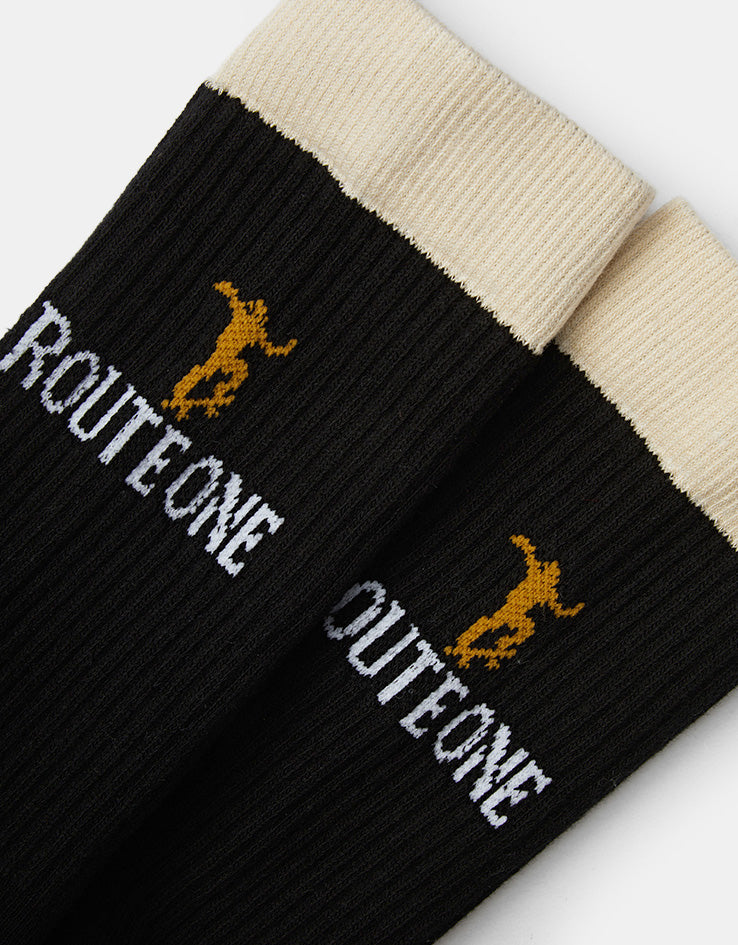 Route One Onenness Crew Socks - Black