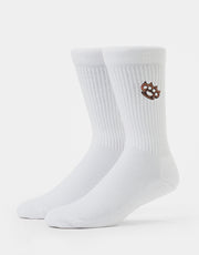 Route One Knuckleduster Crew Socks - White