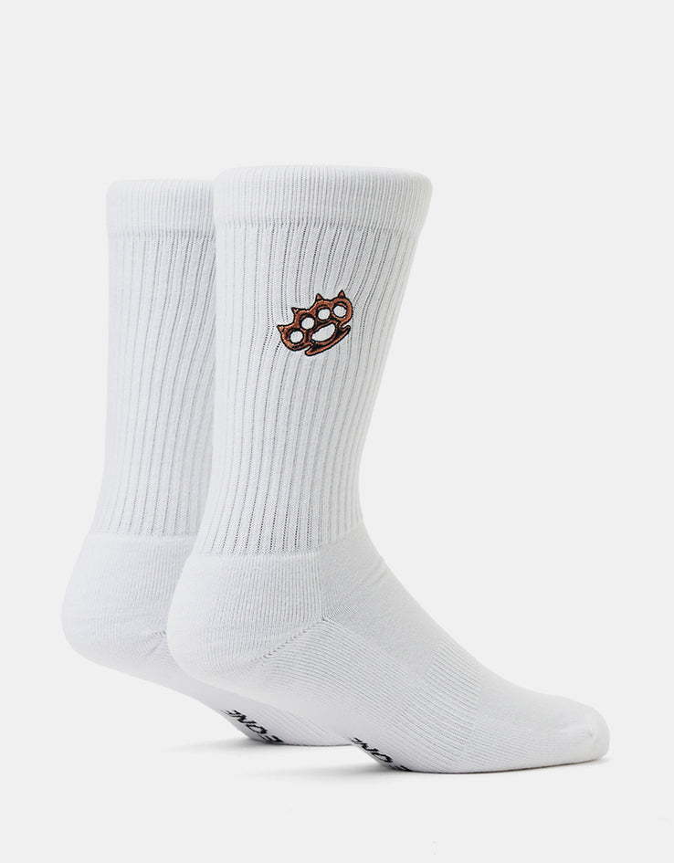 Route One Knuckleduster Crew Socks - White