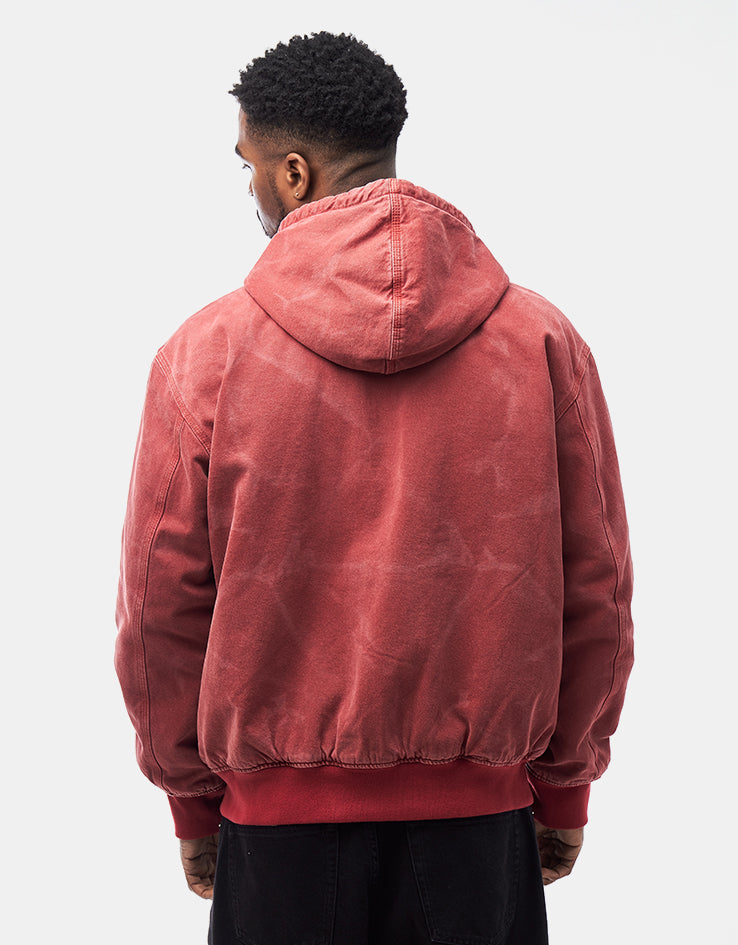 Dickies Lined Denim Hooded Bomber - Garnet