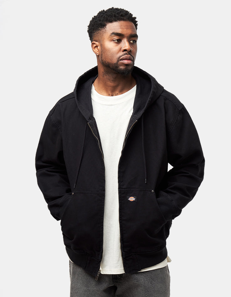 Dickies Unlined Canvas Hooded Bomber - Black