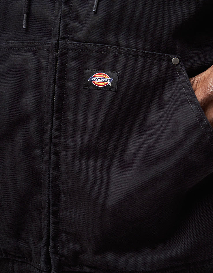 Dickies Unlined Canvas Hooded Bomber - Black