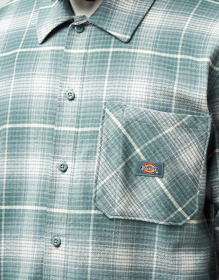 Dickies Forest Check L/S Shirt - Stormy Sea