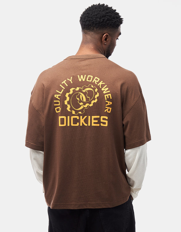 Dickies Payson 2Fer L/S T-Shirt - Timber Brown