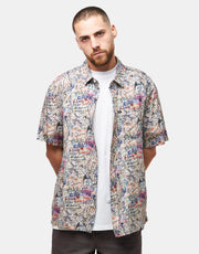 Brixton Cru Print S/S Shirt - Graffiti