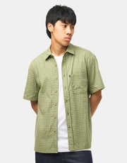 Pass Port Workers Check S/S Shirt - Sage