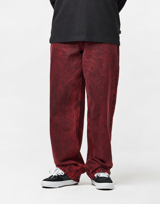 Vans Check-5 Baggy Acid Overdyed Denim Pant - Racing Red