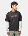 Welcome Brevity Layered L/S Knit - Black/White