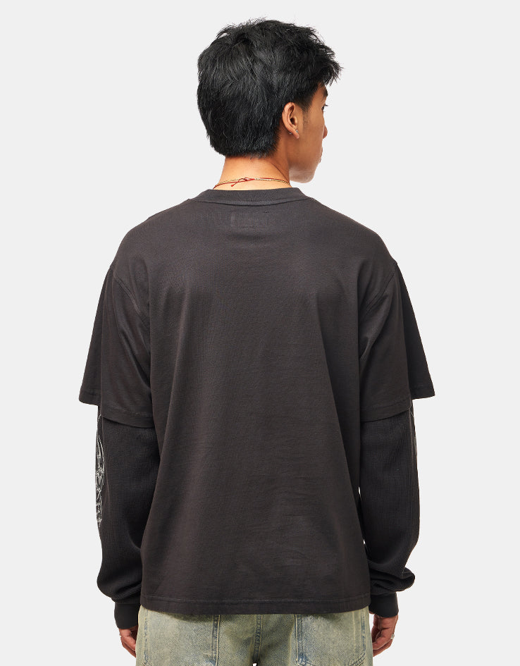 Welcome Caste Layered L/S Knit - Black/Grey