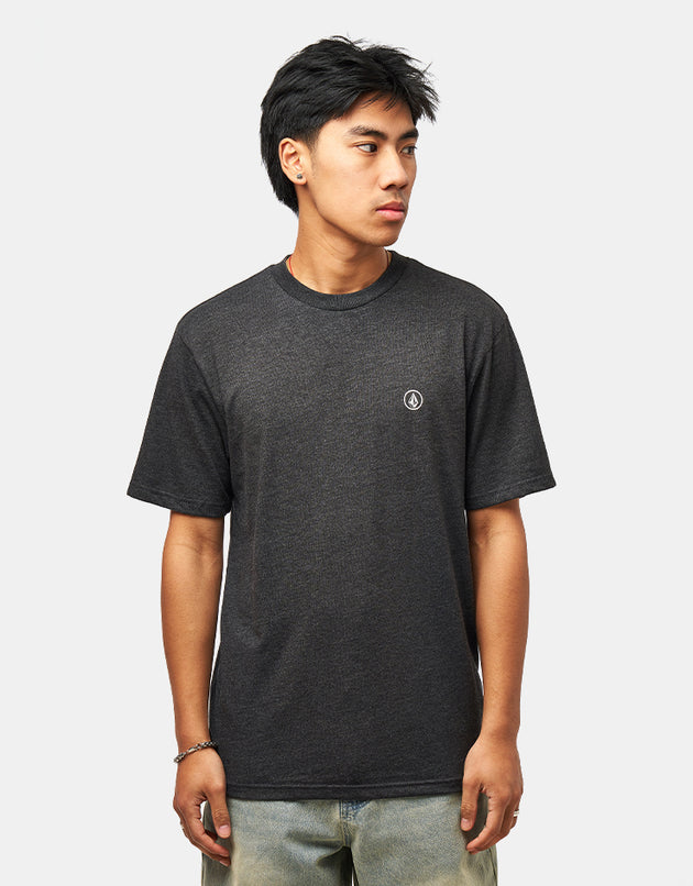 Volcom Circle Blanks Heathered T-Shirt - Heather Black