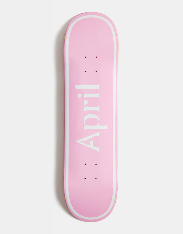 April OG Logo Skateboard Deck - White/Pink