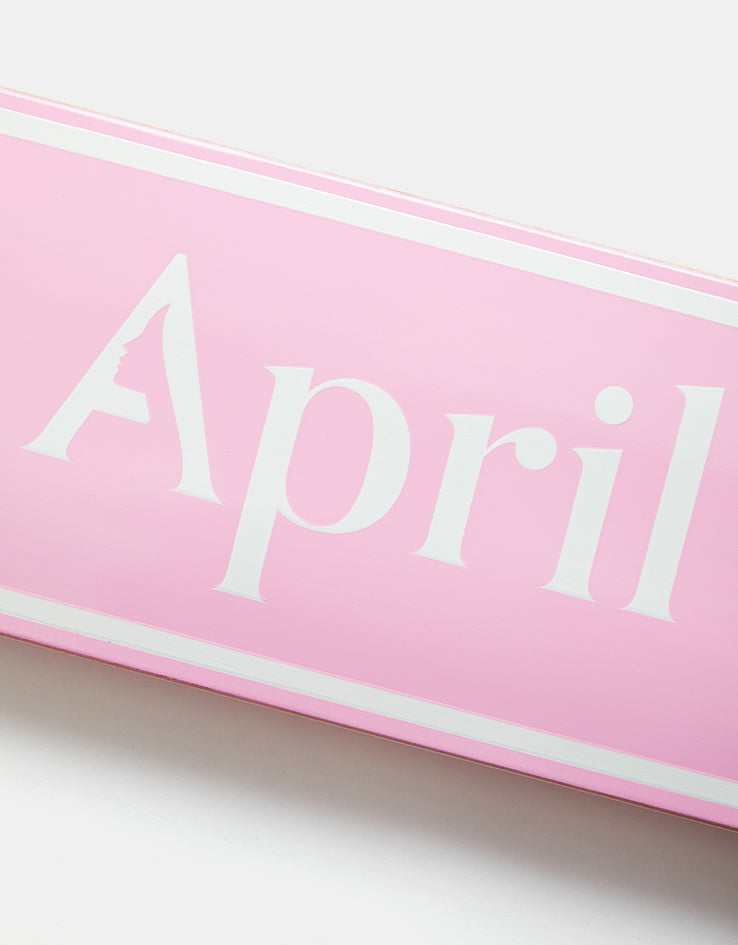 April OG Logo Skateboard Deck - White/Pink