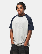 Butter Goods Harvest Raglan T-Shirt - Navy/Heather