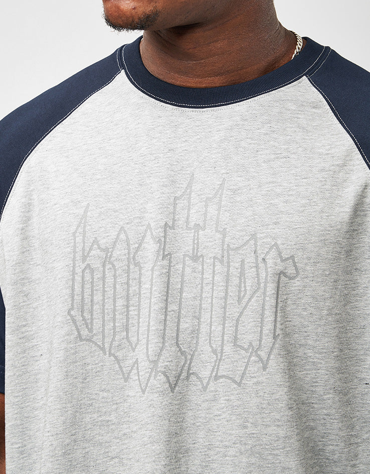 Butter Goods Harvest Raglan T-Shirt - Navy/Heather