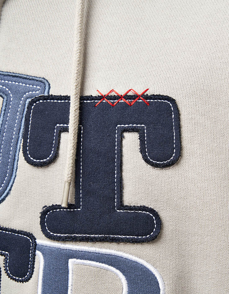 Butter Goods Patchwork Zip-Thru Hoodie - Cement