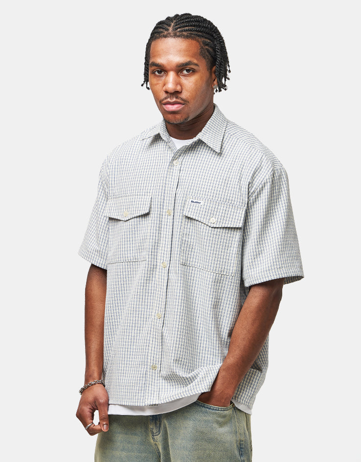 Butter Goods Grid S/S Shirt - Blue