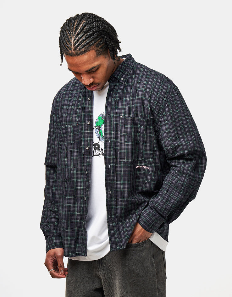 Butter Goods Plaid Shirt - Navy/Forest