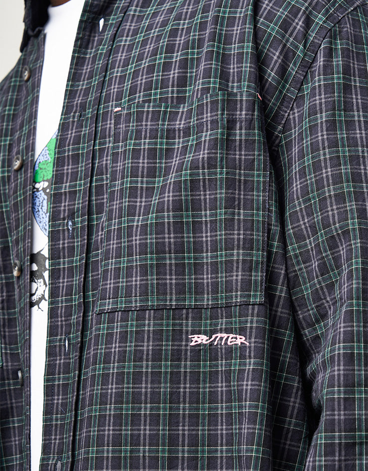 Butter Goods Plaid Shirt - Navy/Forest