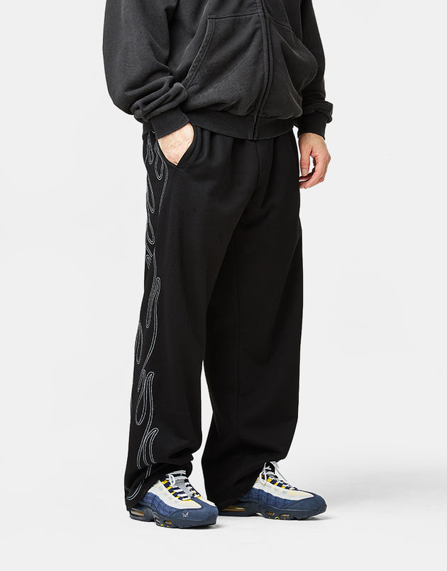 Butter Goods Flame Fleece Pants - Black