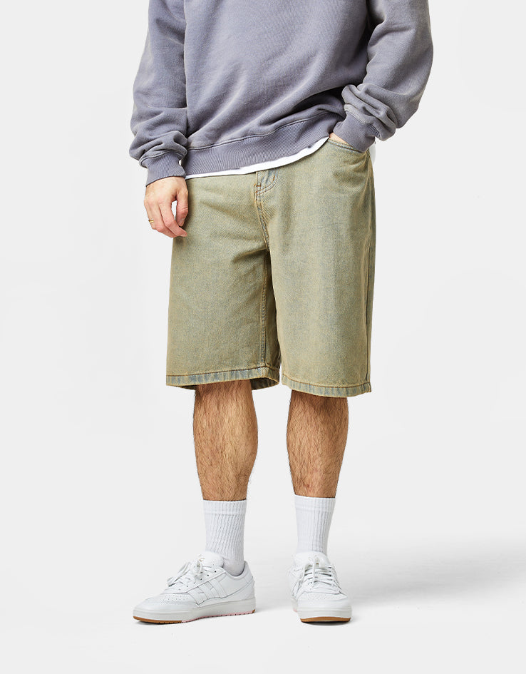 Butter Goods Garage Denim Shorts - Sunfade Blue