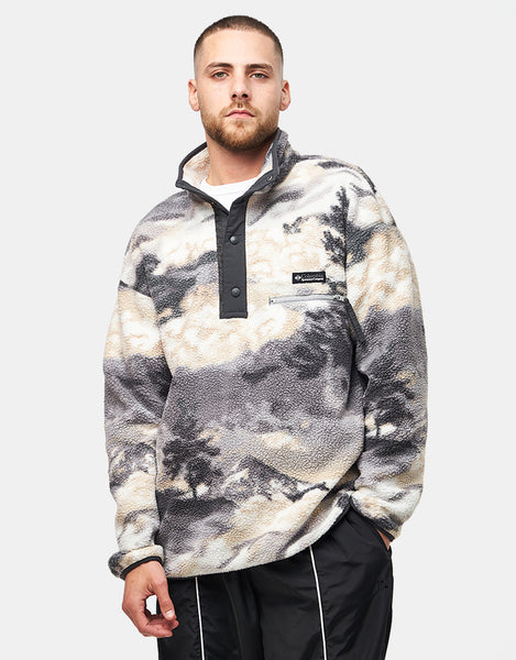 FUZZY NAVEL LAB. ケンタ系OD Columbia Helvetia™ II Printed Half Snap Fleece - Shark/Dreaming