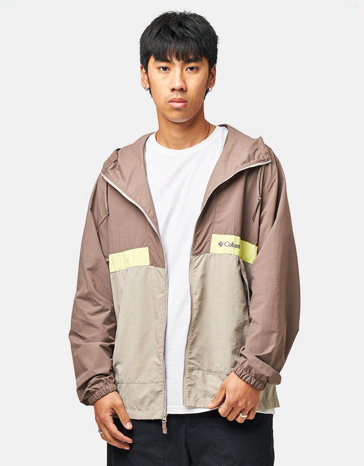 Columbia Spire Valley™ Hooded Windbreaker - Iron/Flint Grey/Neon Light