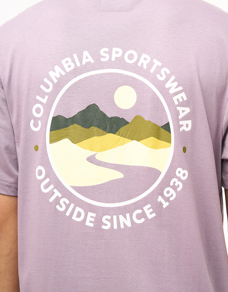 Columbia CSC™ Outdoor Back Graphic T-Shirt - Shale Purple/Scoped View