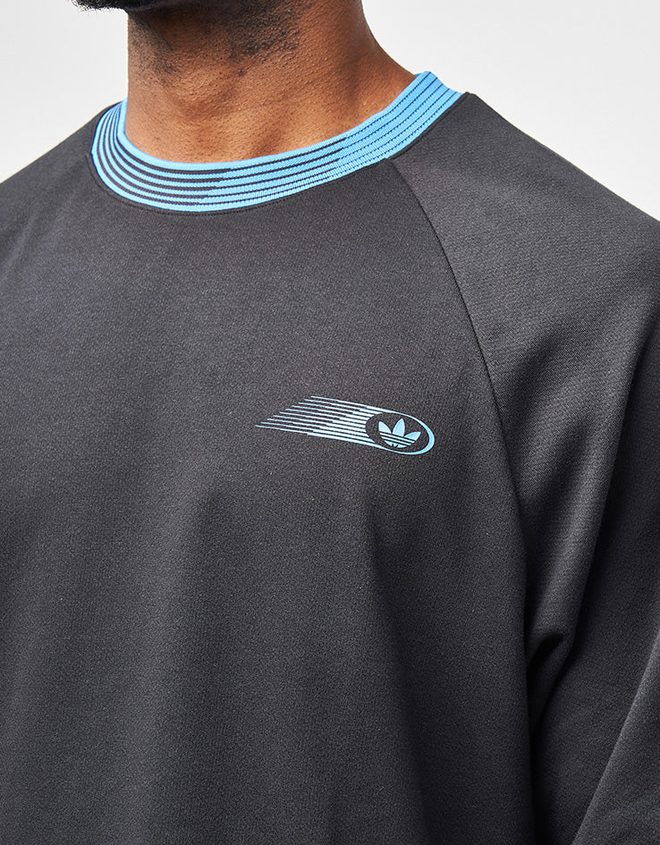 adidas Skate Form T-Shirt - Black/Lucid Ray Blue/Blue