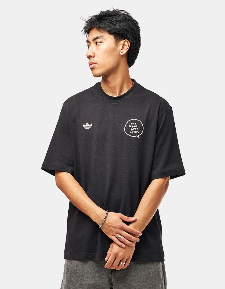 adidas x Gonz Spot T-Shirt - Black/Ice Purple