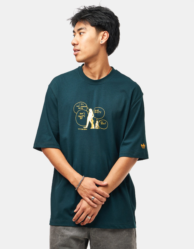 adidas x Gonz Crusty T-Shirt - Aurora Ivy/Black – Route One