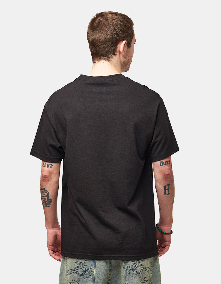 Spitfire Basic Pentagram Drip T-Shirt - Black/Green
