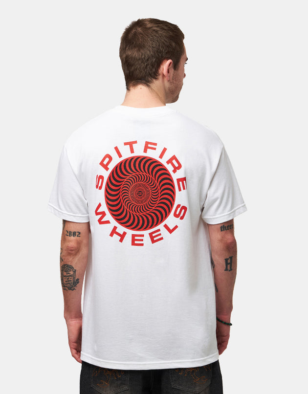 Spitfire Classic '87 Swirl Fill T-Shirt - White/Red/Black