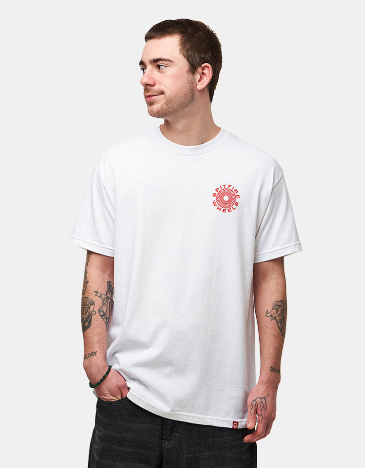 Spitfire Classic '87 Swirl Fill T-Shirt - White/Red/Black