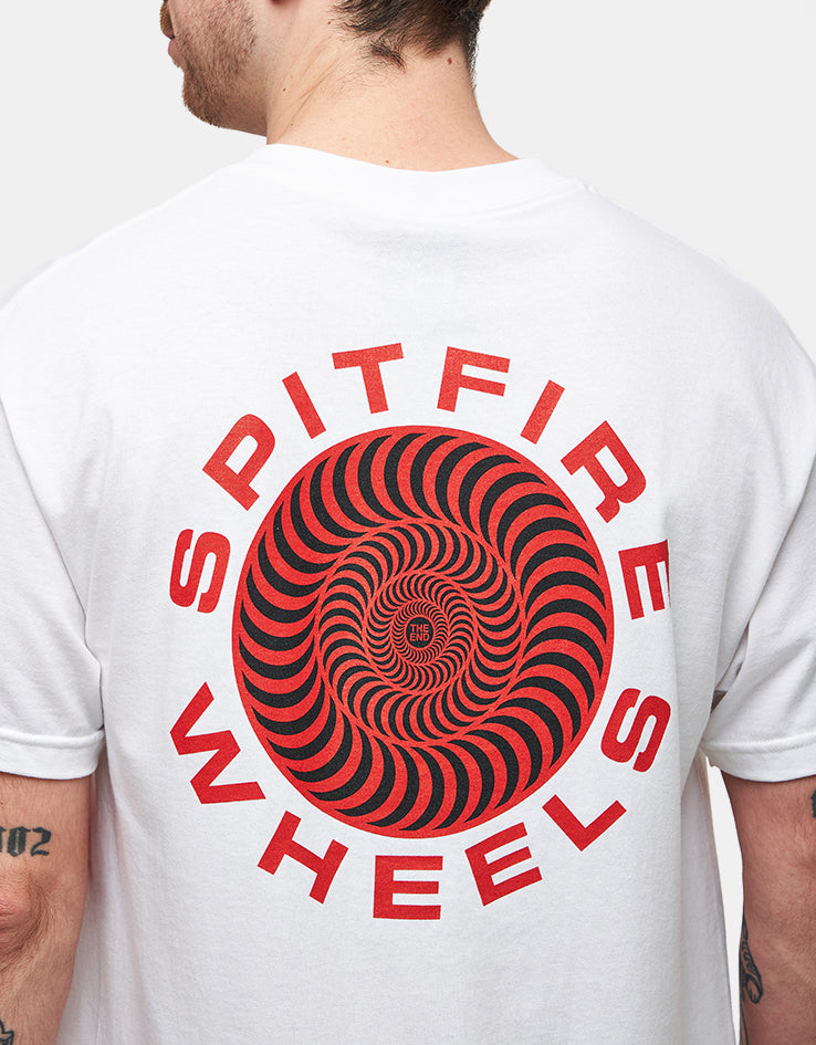 Spitfire Classic '87 Swirl Fill T-Shirt - White/Red/Black