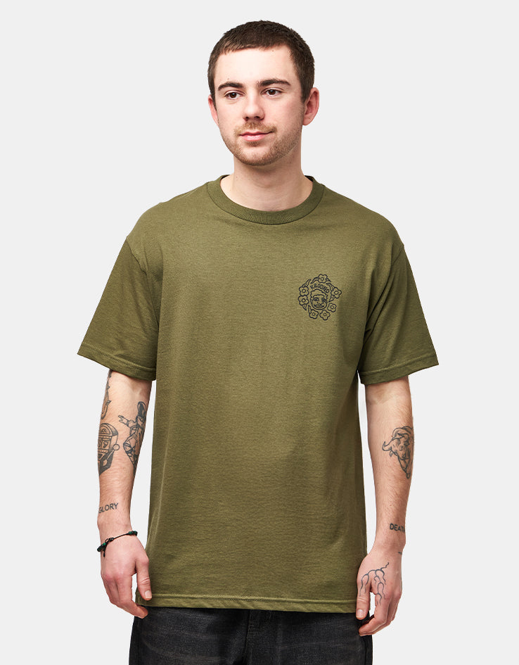Krooked MG T-Shirt - Military Green/Black/Multi