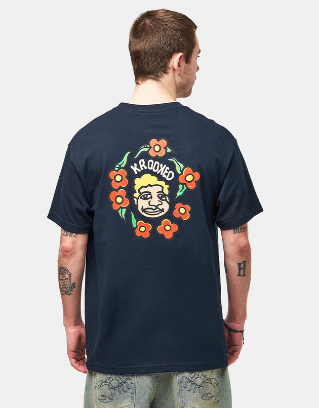Krooked MG T-Shirt - True Navy/Cream/Multi