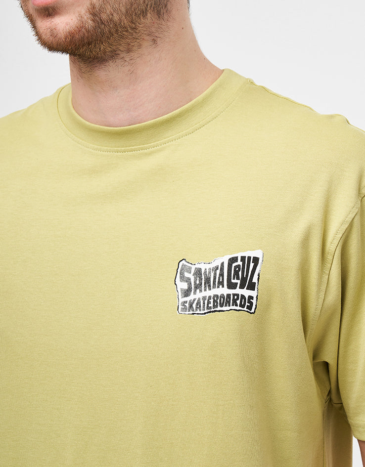 Santa Cruz Collage Hand T-Shirt - Faded Khaki
