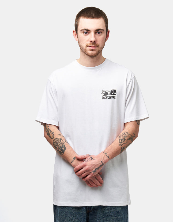 Santa Cruz Collage Hand T-Shirt - White