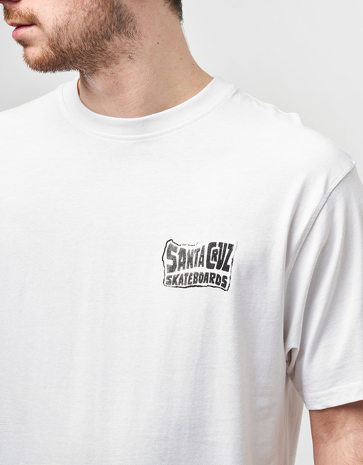 Santa Cruz Collage Hand T-Shirt - White