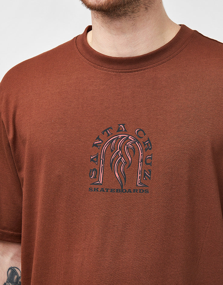 Santa Cruz Dressen Tribal Arch Front T-Shirt - Coffee