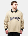 Santa Cruz Out Of Time Strip 1/4 Zip Crew - Stone Grey