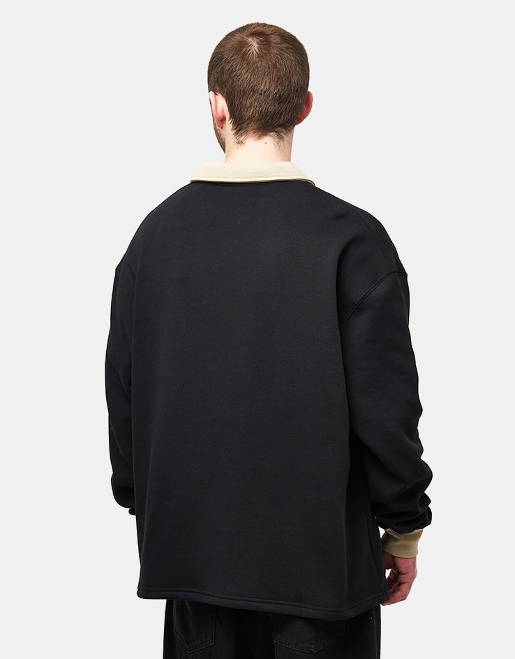 Santa Cruz Out Of Time Strip 1/4 Zip Crew - Black