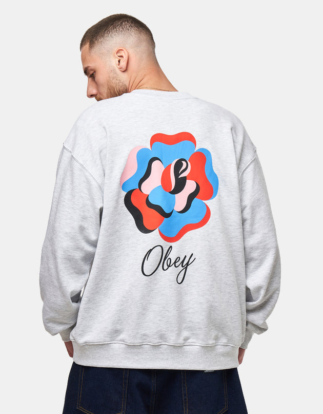 Obey Paper Rose Crew - Heather Grey