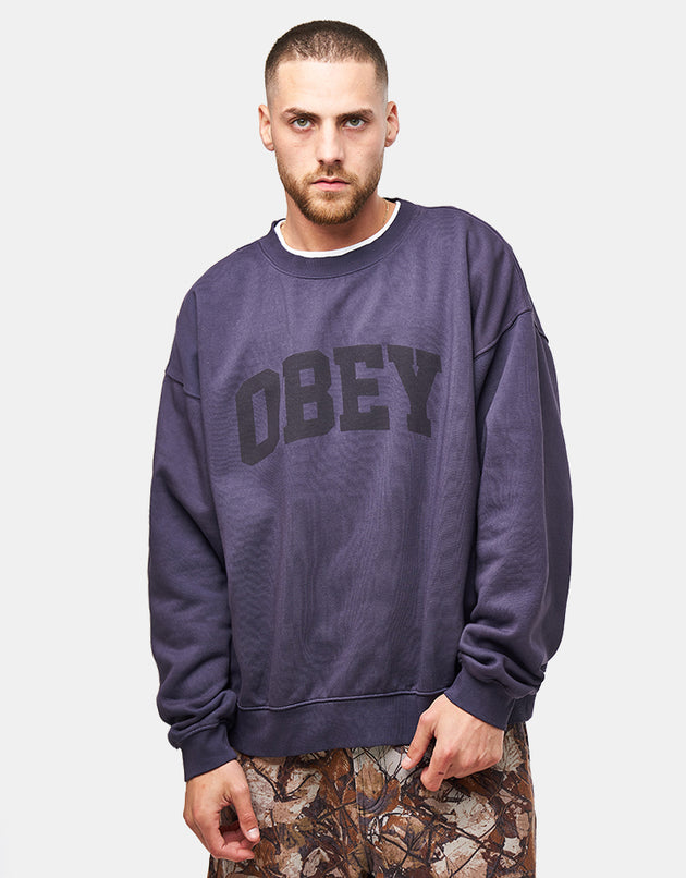 Obey Collegiate Pigment Crew - Pigment Purple Velvet
