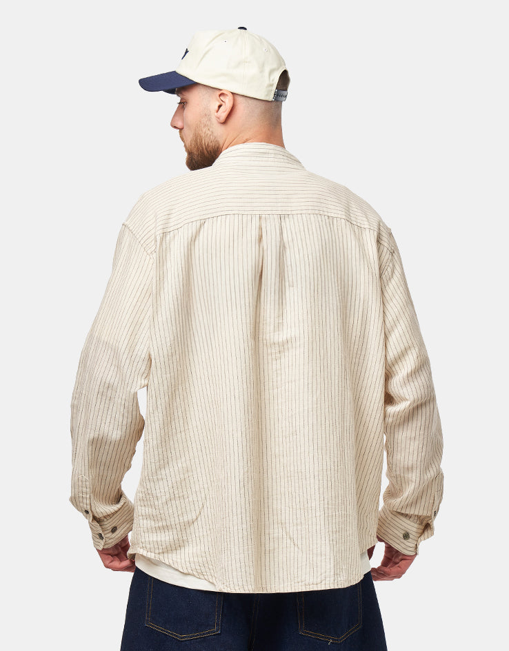 Obey Nelson Woven L/S Shirt - Silver Grey Multi